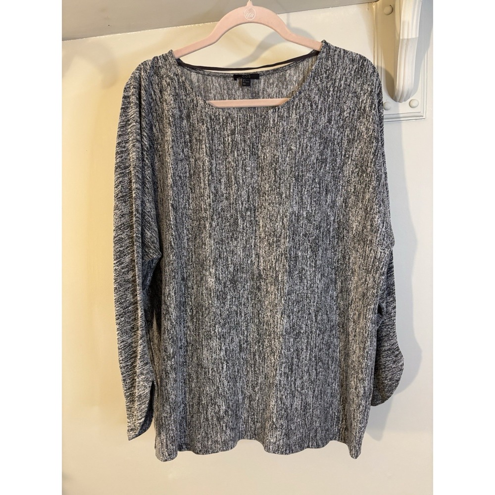COS Heather Gray Dolman Sleeve Long Sleeve Top L